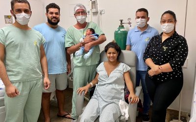 Hospital de São Luís de Montes Belos comemora alta de recém-nascido